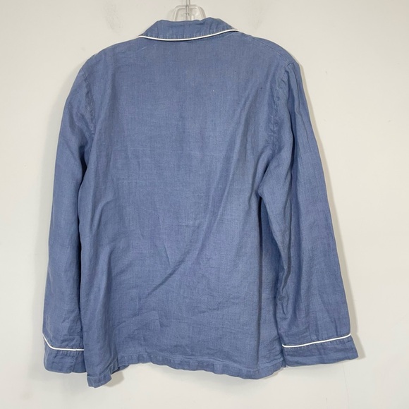 Piglet in Bed Blueberry Linen Pajama Set 2 Pieces Shirt & Pants S Boho Luxury - Picture 6 of 15